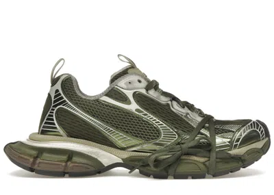 Pre-owned Balenciaga Men's  3xl Sneakers In Dark Green/light Beige