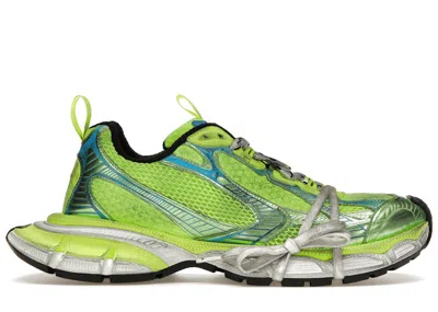 Pre-owned Balenciaga Men's  3xl Sneakers In Fluo Yellow/blue/black In Multi