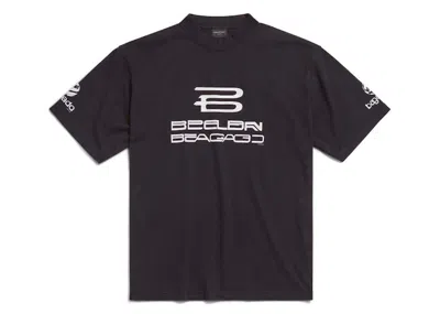 Pre-owned Balenciaga Men's  Ai Generated Medium Fit T-shirt In Black