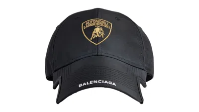 Pre-owned Balenciaga Men's  Automobil Lamborghini Adjustable Cap In Black