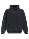Balenciaga Hoodie With Front Pocket And Ribbed Cuffs In Black