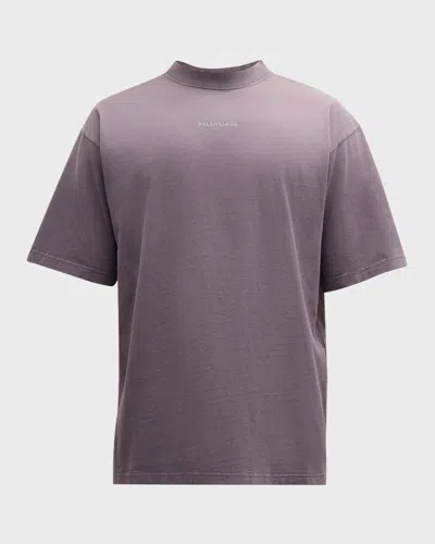 Balenciaga Men's  Back T Shirt Medium Fit In Pink