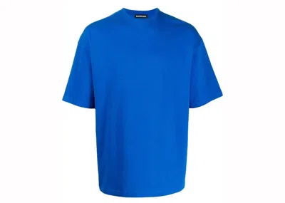 Pre-owned Balenciaga Men's  Backlogo T-shirt In Blue/white In Multi
