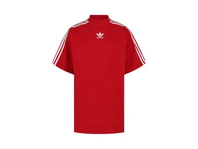 Pre-owned Balenciaga Men's   X Adidas Oversized Graphic T-shirt In Red/white In Multi