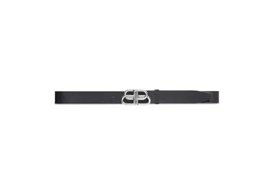 Pre-owned Balenciaga Men's  Bb Large Belt In Black