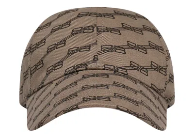 Pre-owned Balenciaga Men's  Bb Monogram Cap In Beige