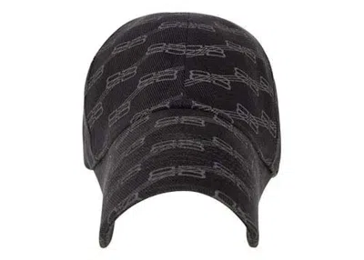 Pre-owned Balenciaga Men's  Bb Monogram Cap In Black