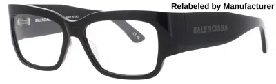 Balenciaga Men's  Bb0332o Acetate Eyeglasses With Demo Lenses 54-16-140 In 001 - Black / Demo