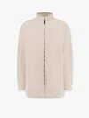 Balenciaga Cotton And Polyester Sweater With Front Pockets In Cream