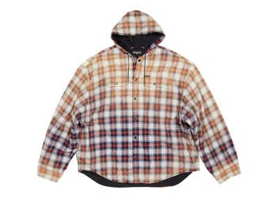 Pre-owned Balenciaga Men's  Bleached Shirt/in White/red In Multi