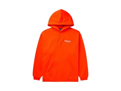 Pre-owned Balenciaga Men's  Campaign Logo Hoodie In Orange
