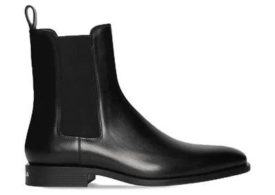 Pre-owned Balenciaga Men's  Chelsea Boot Leather Sneakers In Black