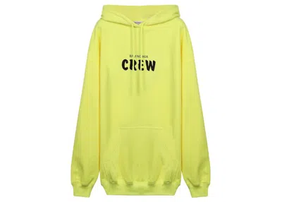 Pre-owned Balenciaga Men's  Crew Oversize Hoodie In Yellow