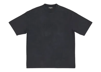 Pre-owned Balenciaga Men's  Fashion Institute Medium Fit T-shirt In Washed Black
