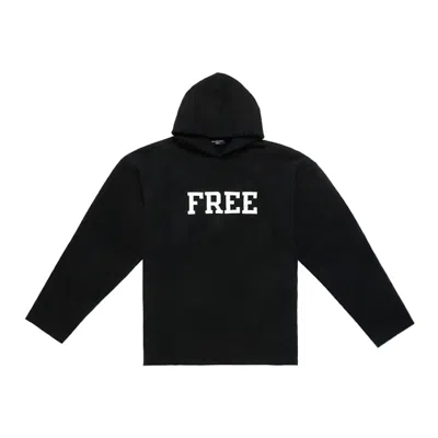 Pre-owned Balenciaga Men's  Free No Rib Hoodie In Black