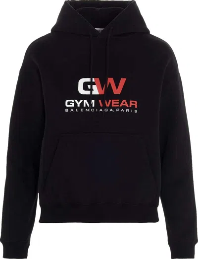 Pre-owned Balenciaga Men's  Gym Wear Hoodie In Black
