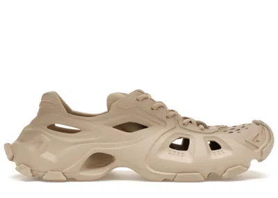 Pre-owned Balenciaga Men's  Hd Lace Up Sneakers In Beige/nude