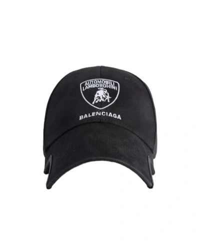 Balenciaga Men's  I Automobili Lamborghini Cap In Black