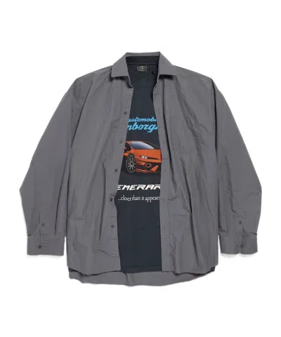 BALENCIAGA GUCCI LAYERED LONG-SLEEVE SHIRT