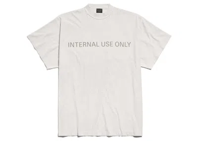 Pre-owned Balenciaga Men's  Internal Use Only Insideout Oversized T-shirt In Off White