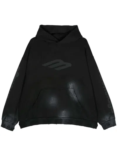 Pre-owned Balenciaga Men's  Medium Fit Hoodie In Faded Black