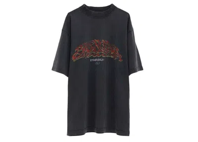 Pre-owned Balenciaga Men's  Medium Fit T-shirt In Dark Gray