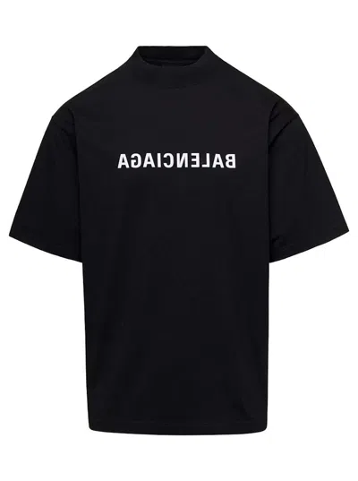 Pre-owned Balenciaga Men's  Mirror T-shirt In Black