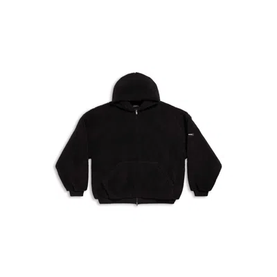 Pre-owned Balenciaga Men's  Outerwear Zipup Hoodie Oversized In Black
