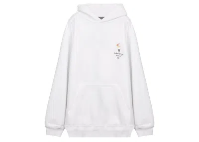 Pre-owned Balenciaga Men's  Paris Olympics Embroidery Hoodie In White