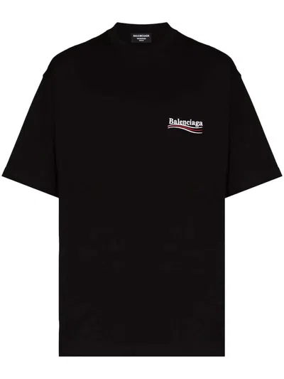 Pre-owned Balenciaga Men's  Political Campaign Large Fit T-shirt In Black