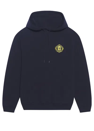 Pre-owned Balenciaga Men's  Quest Medium Fit Hoodie In Dark Blue