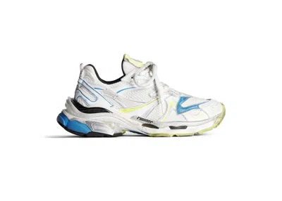 Pre-owned Balenciaga Men's  Runner 2.0 Sneakers In White/yellow/blue