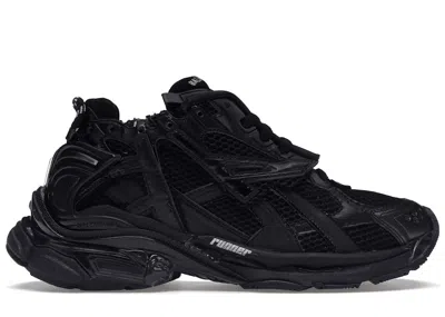 Pre-owned Balenciaga Men's  Runner Sneakers In Black