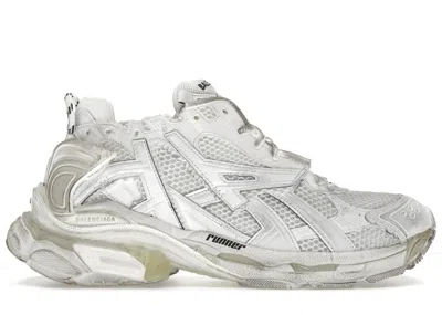 Pre-owned Balenciaga Men's  Runner Sneakers In White