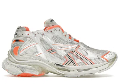 Pre-owned Balenciaga Men's  Runner Trainer Sneakers In Fluo Orange/white/black