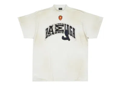 Pre-owned Balenciaga Men's  Skater Oversized T-shirt In White