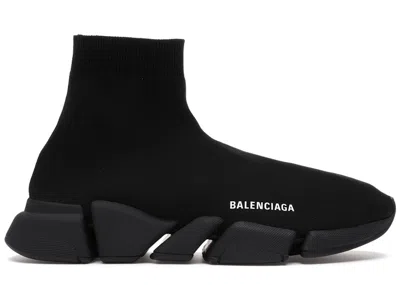 Pre-owned Balenciaga Men's  Speed 2.0 Sneakers In Black