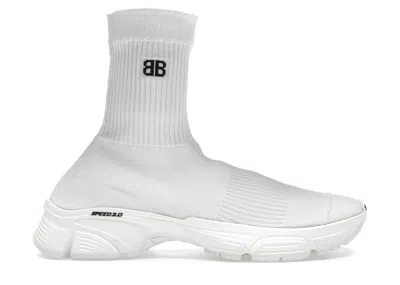 Pre-owned Balenciaga Men's  Speed 3.0 Sneakers In White