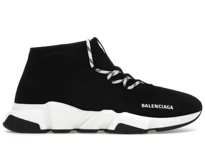 Pre-owned Balenciaga Men's  Speed Lace Up Sneakers In Black