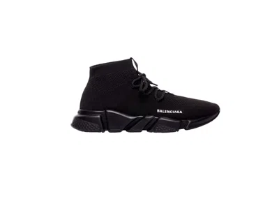 Pre-owned Balenciaga Men's  Speed Lace Up Triple Sneakers In Black