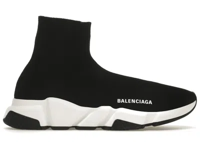 Pre-owned Balenciaga Men's  Speed Trainer (2021) Sneakers In Black/white