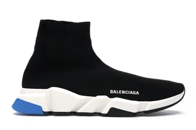 Pre-owned Balenciaga Men's  Speed Trainer Sneakers In Black/blue