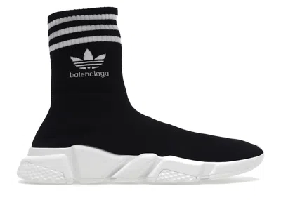 Pre-owned Balenciaga Men's  Speed Trainer X Adidas Sneakers In Core Black/footwear White