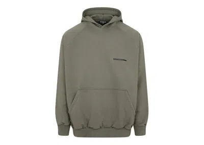 Pre-owned Balenciaga Men's  Strike 1917 Oversized Hoodie In Khaki In Brown