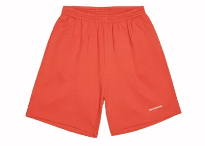 Pre-owned Balenciaga Men's  Sweat Shorts Shorts In Bright Red