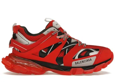 Pre-owned Balenciaga Men's  Track Clear Sole Sneakers In Red