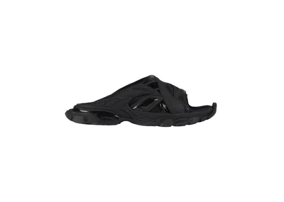 Pre-owned Balenciaga Men's  Track Slide Sneakers In Black
