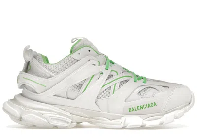 Pre-owned Balenciaga Men's  Track Sneakers In White/green In Multi