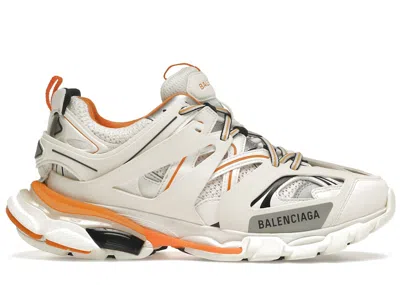 Pre-owned Balenciaga Men's  Track Sneakers In White/orange