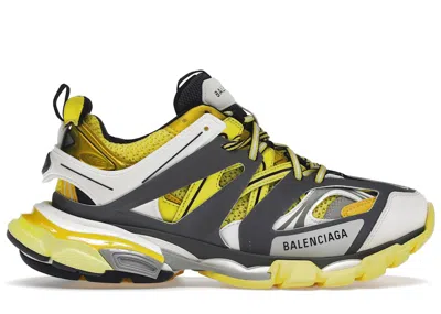 Pre-owned Balenciaga Men's  Track Sneakers In Yellow/grey/white